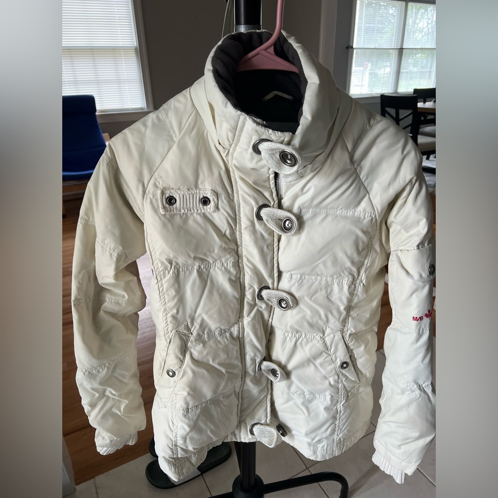 Women small white down jacket